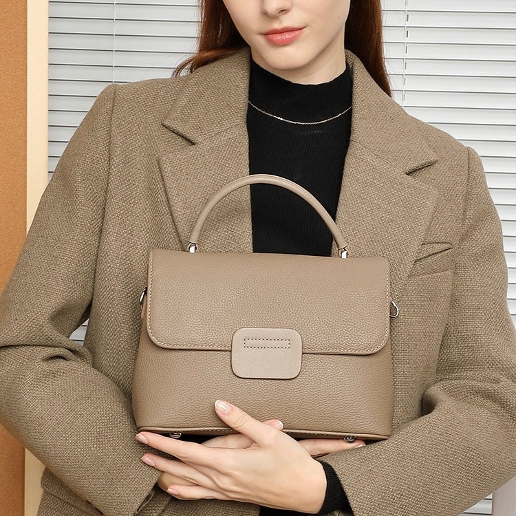 Women's Genuine Leather Envelope Flap Crossbody Handbag