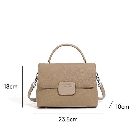Women's Genuine Leather Envelope Flap Crossbody Handbag