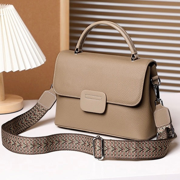Women's Genuine Leather Envelope Flap Crossbody Handbag