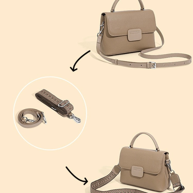 Women's Genuine Leather Envelope Flap Crossbody Handbag