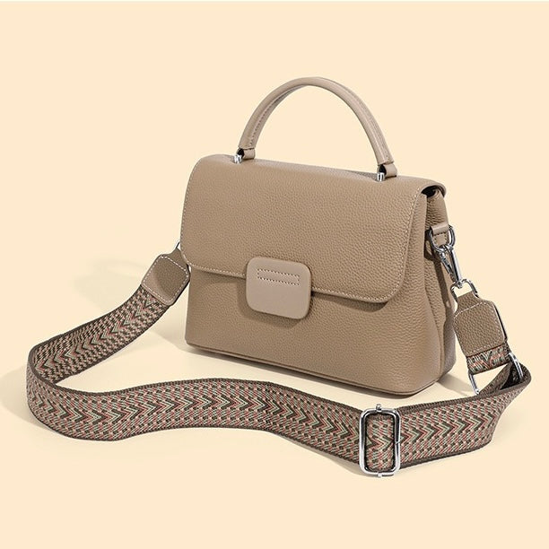 Women's Genuine Leather Envelope Flap Crossbody Handbag