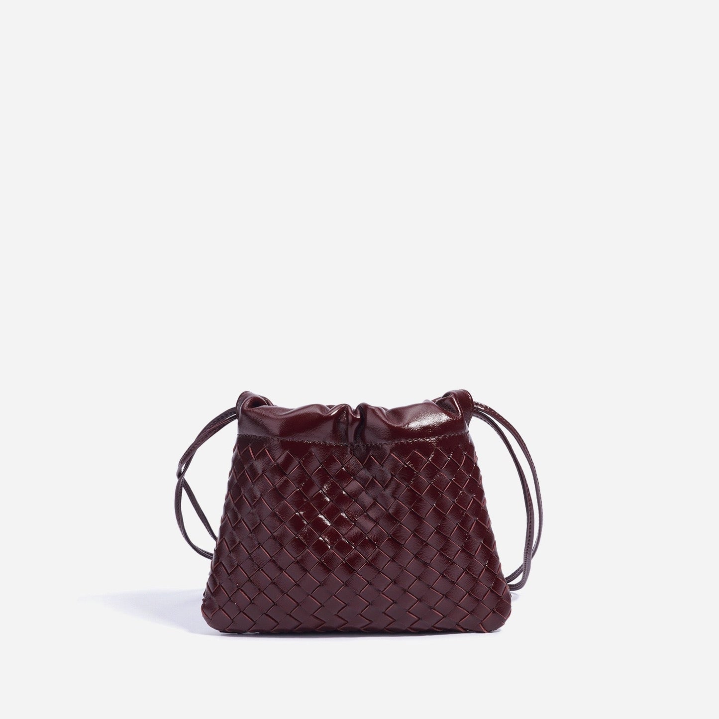 Women's Genuine Sheepskin Woven Cloud Crossbody Bag