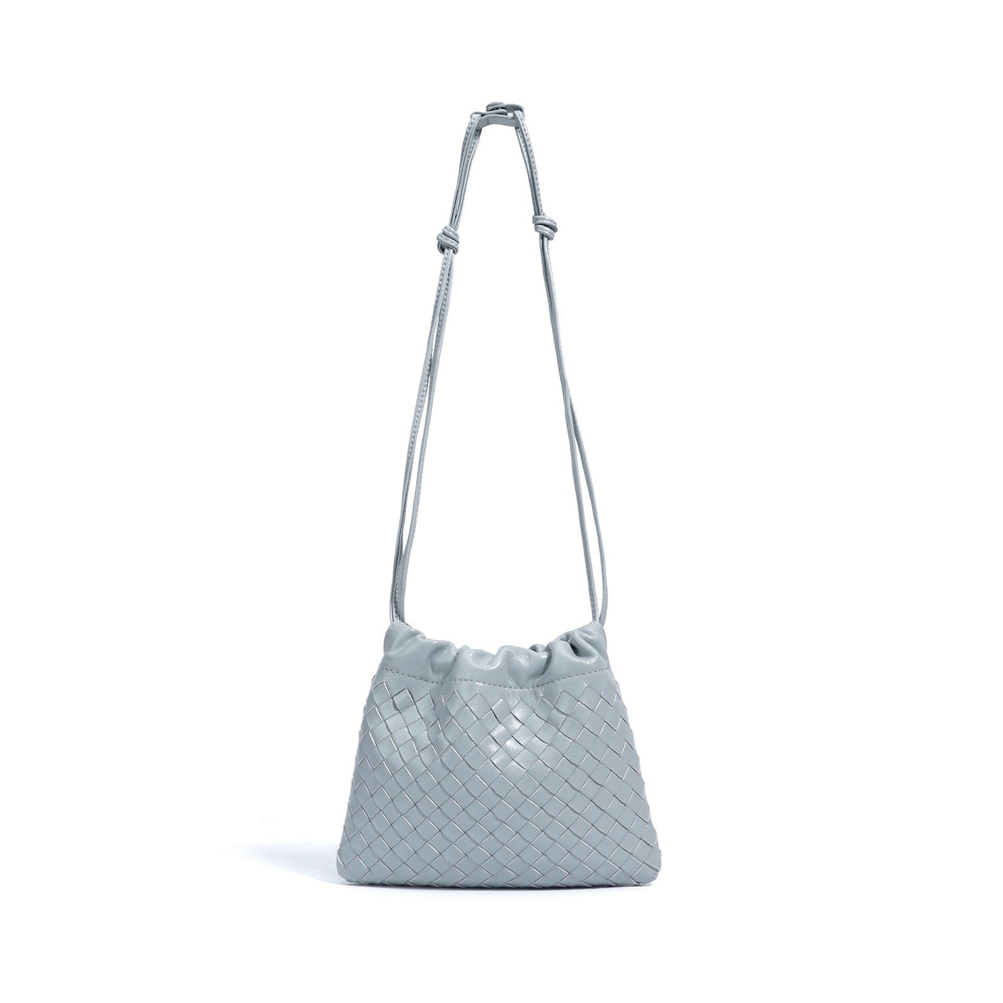 Women's Genuine Sheepskin Woven Cloud Crossbody Bag