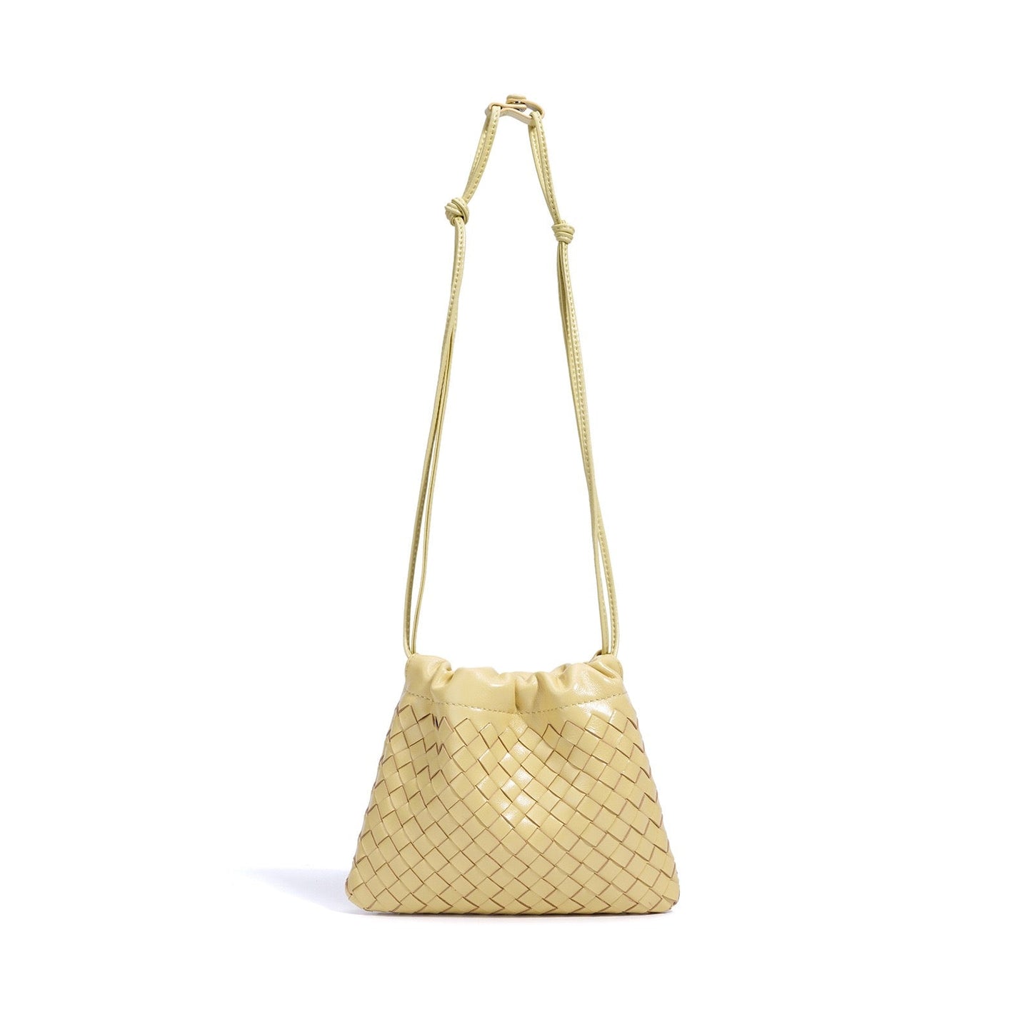 Women's Genuine Sheepskin Woven Cloud Crossbody Bag