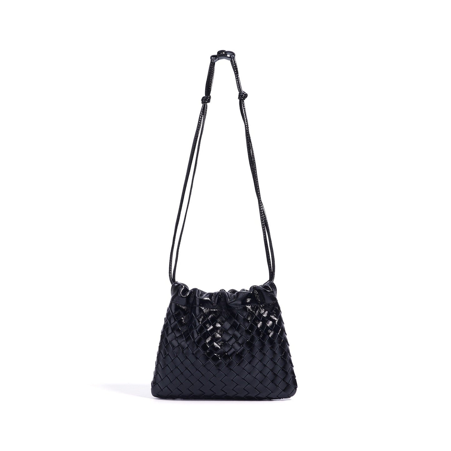 Women's Genuine Sheepskin Woven Cloud Crossbody Bag