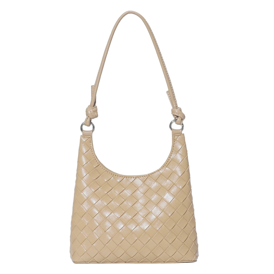 Women's Genuine Leather Woven Underarm Shoulder Bag