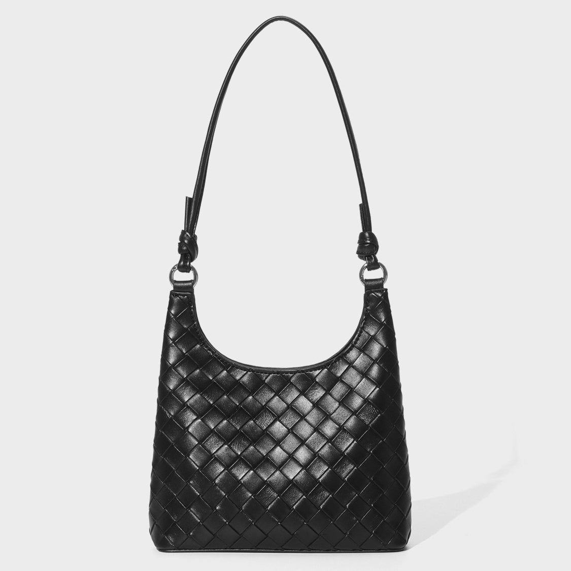 Women's Genuine Leather Woven Underarm Shoulder Bag