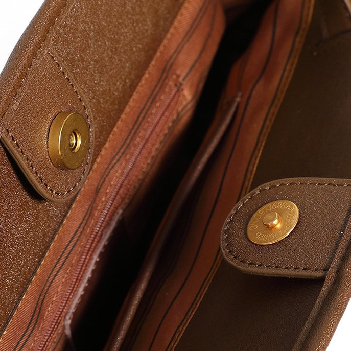Women's Genuine Leather Vintage Shell Shape Tote Bag