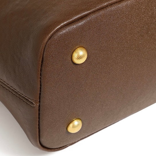Women's Genuine Leather Vintage Shell Shape Tote Bag