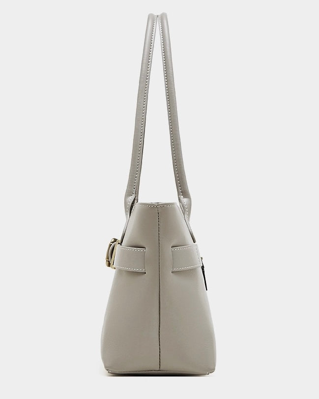 Women's Full-Grain Cowhide Belted Shoulder Tote