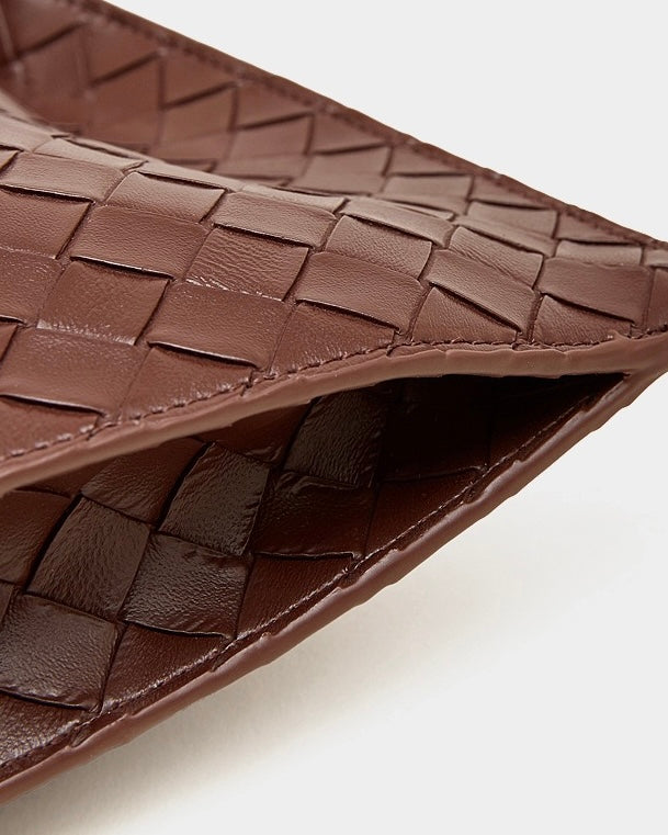 Women's Woven Cowhide Buckle Tote with Textured Finish