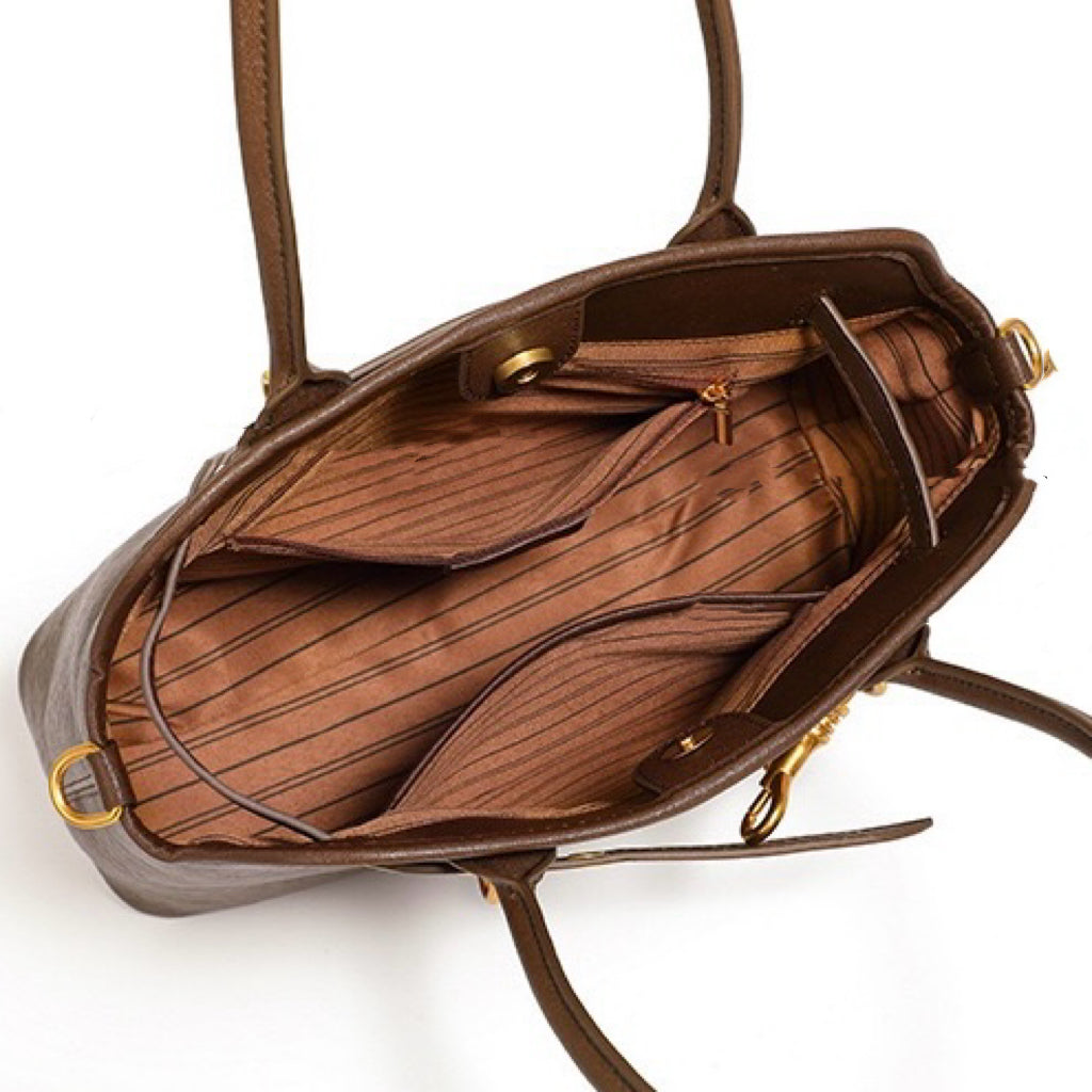 Women's Genuine Leather Vintage Shell Shape Tote Bag