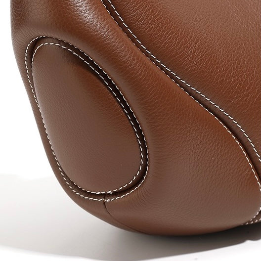 Women's Genuine Leather Crescent Shoulder Crossbody Bag