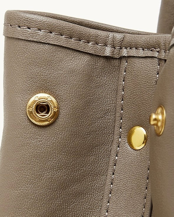 Women's Full-Grain Cowhide Structured Work Satchel