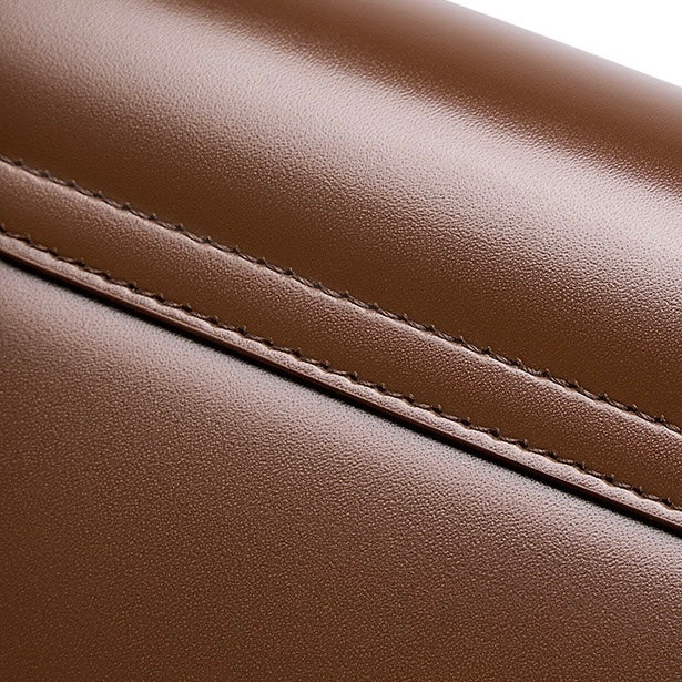 Women's Genuine Leather Multifunctional Baguette Shoulder Bag with Flap Design