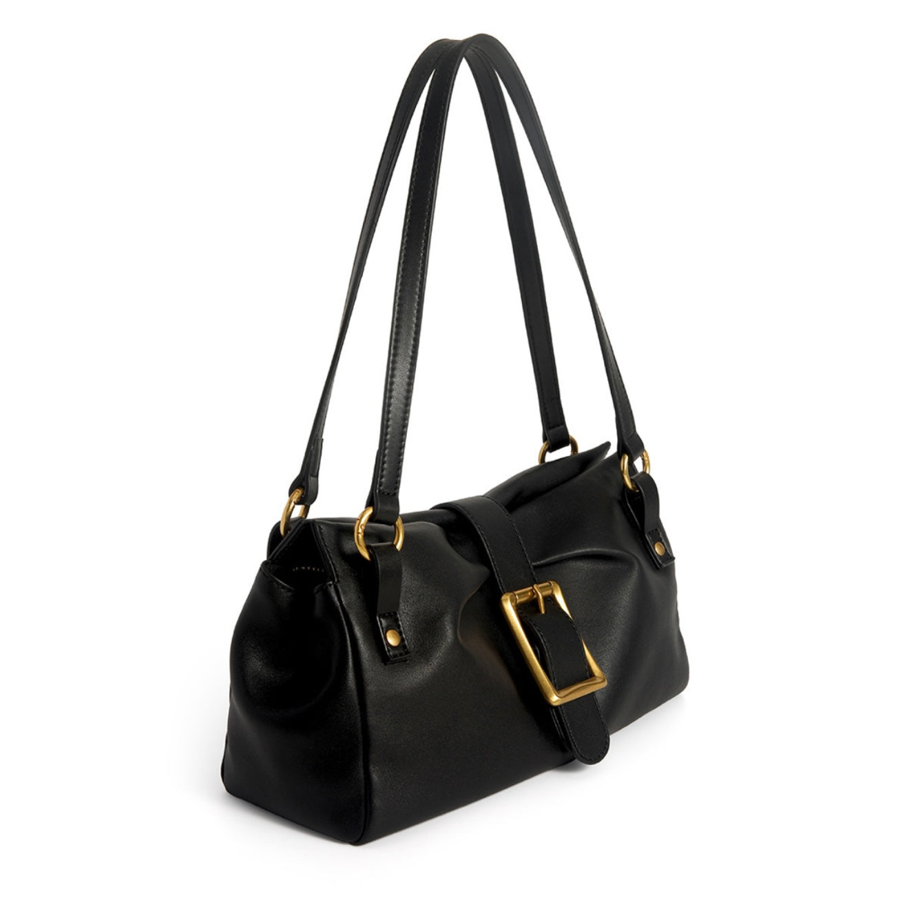 Women's Genuine Leather Baguette Bag with Handheld and Underarm Carry