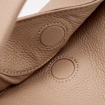 Women's Genuine Leather Box Shoulder Bag with Magnetic Closure and Crossbody Strap