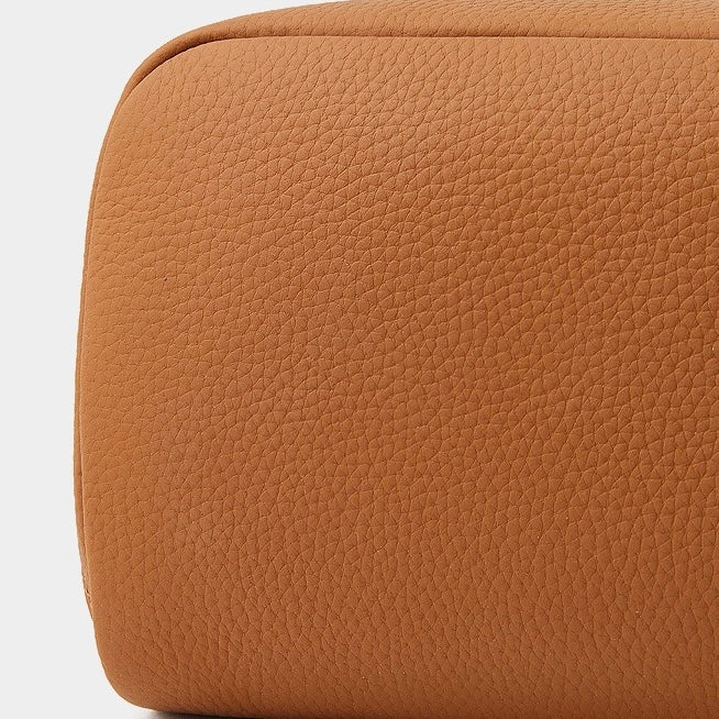 Women's Genuine Leather Textured Cosmetic Clutch Bag