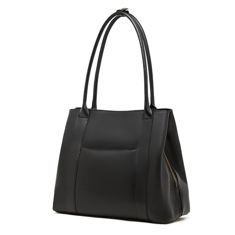 Women's Full-Grain Cowhide Structured Office Tote