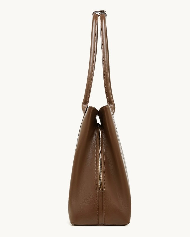 Women's Full-Grain Cowhide Structured Office Tote
