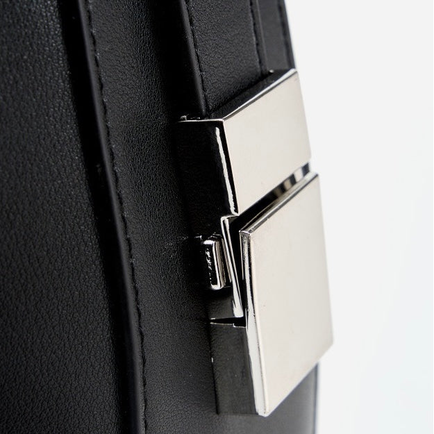 Women's Genuine Leather Crescent Underarm Shoulder Bag with Zipper Closure