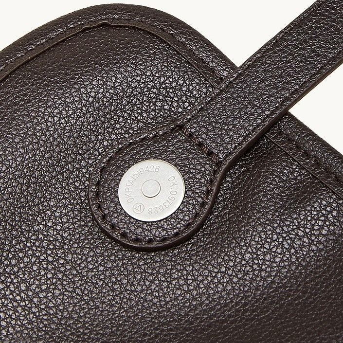 Women's Full-Grain Cowhide Flap Satchel with Dual Carry