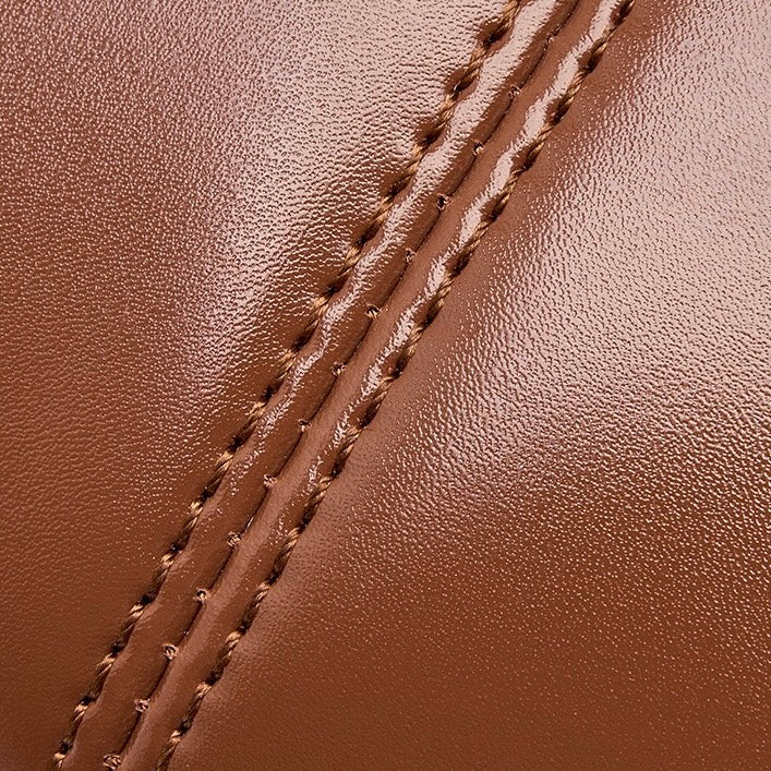 Women's Genuine Leather Horseshoe Buckle Handbag with Crossbody Strap