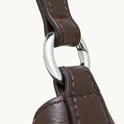 Women's Pebbled Cowhide Crescent Hobo with Tassel Accents