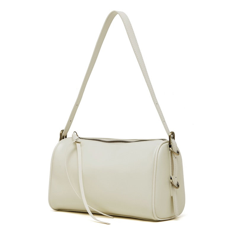 Women's Full-Grain Cowhide Cylinder Shoulder Bag