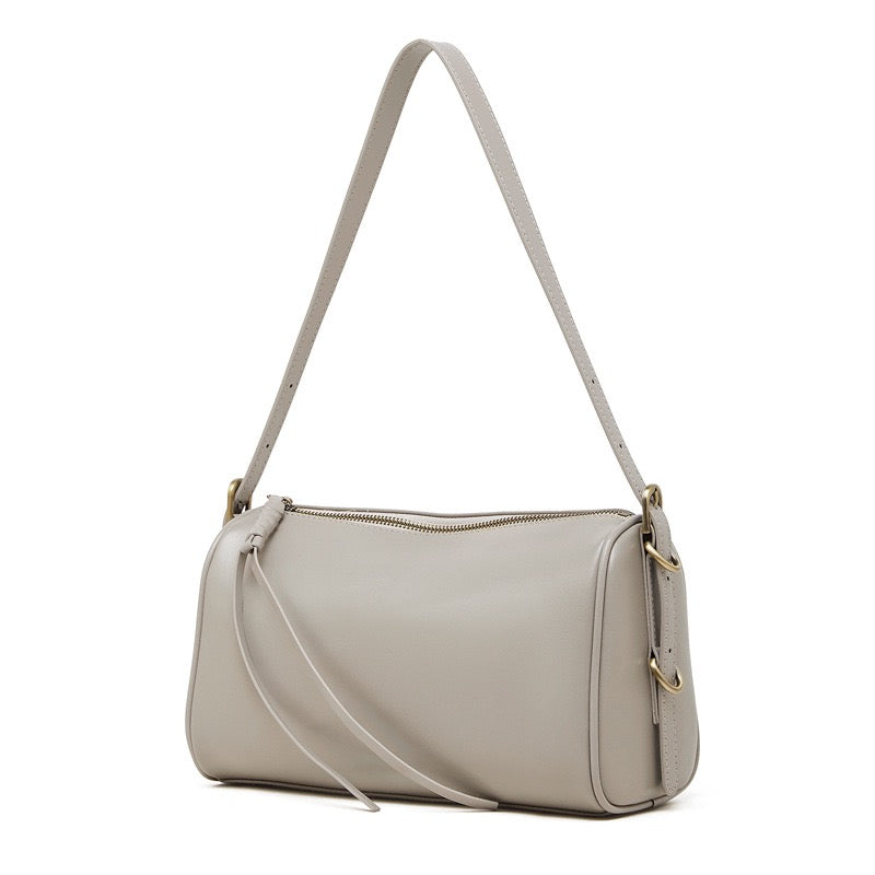 Women's Full-Grain Cowhide Cylinder Shoulder Bag