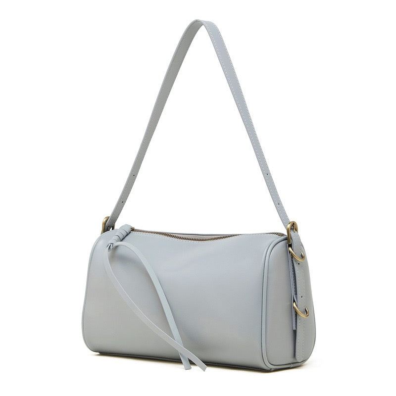Women's Full-Grain Cowhide Cylinder Shoulder Bag