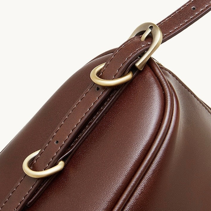 Women's Full-Grain Cowhide Cylinder Shoulder Bag