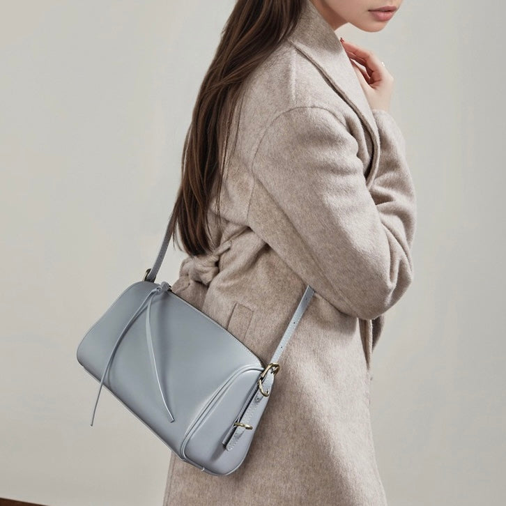 Women's Full-Grain Cowhide Cylinder Shoulder Bag