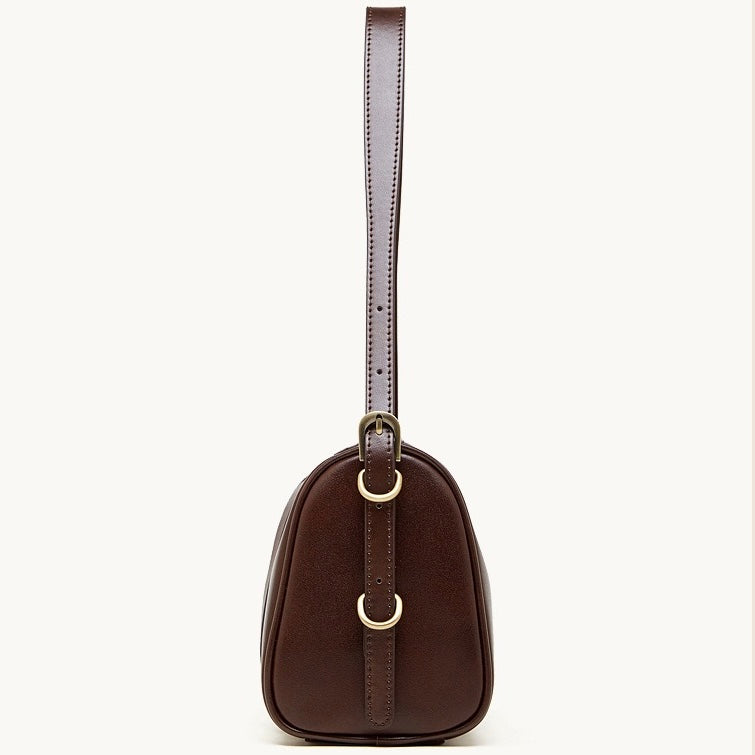 Women's Full-Grain Cowhide Cylinder Shoulder Bag