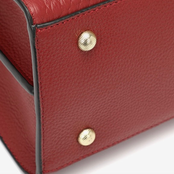 Women's Genuine Leather Classic Crossbody Tote Bag with Adjustable Strap