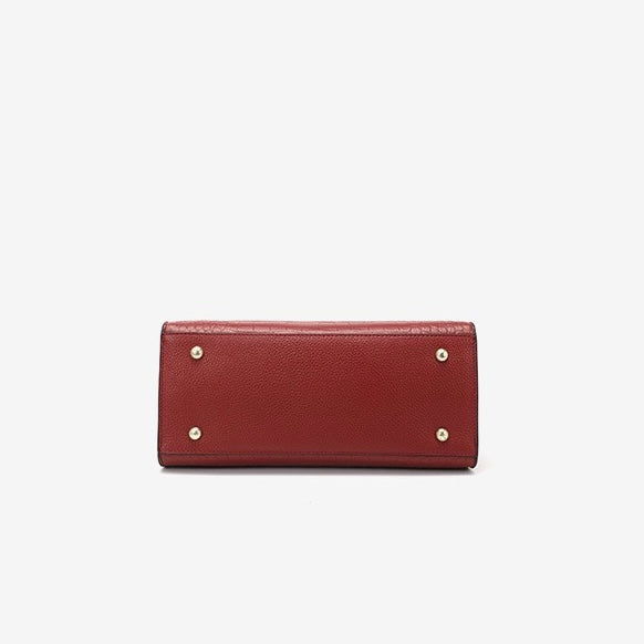 Women's Genuine Leather Classic Crossbody Tote Bag with Adjustable Strap