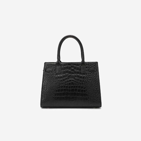 Women's Genuine Leather Classic Crossbody Tote Bag with Adjustable Strap