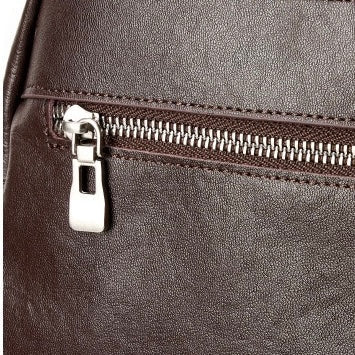 Women's Genuine Leather Large Capacity Backpack with Multiple Pockets