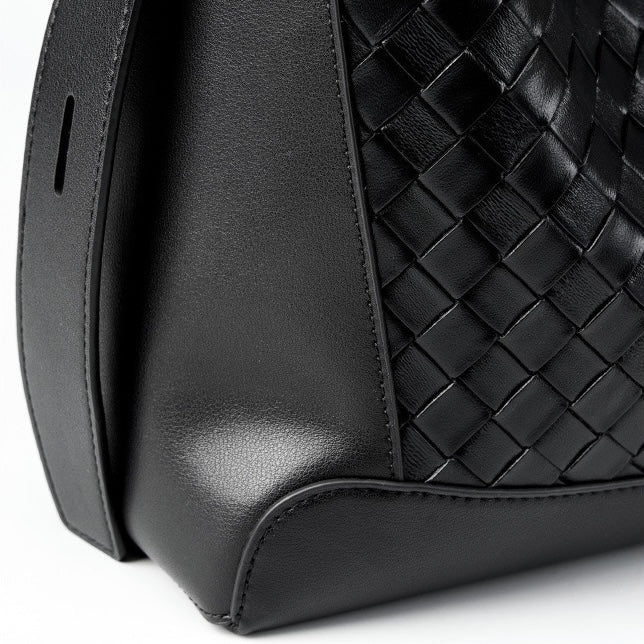 Women's Genuine Cowhide Handwoven Large Capacity Crossbody Shoulder Bag