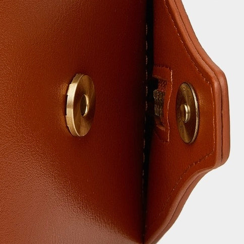 Women's Genuine Leather Retro Bowling Shoulder Bag with Horse Charm