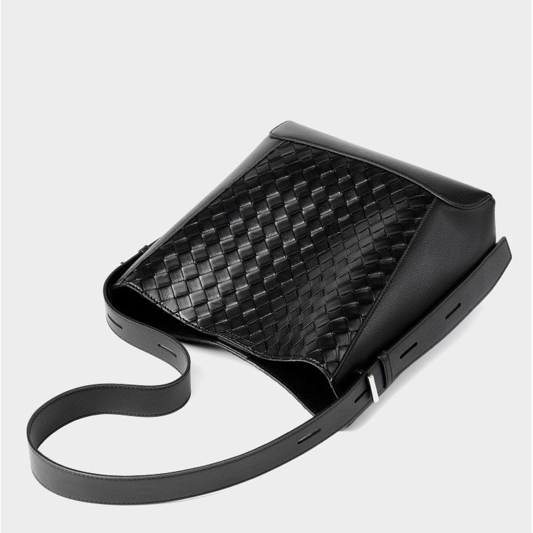 Women's Genuine Cowhide Handwoven Large Capacity Crossbody Shoulder Bag