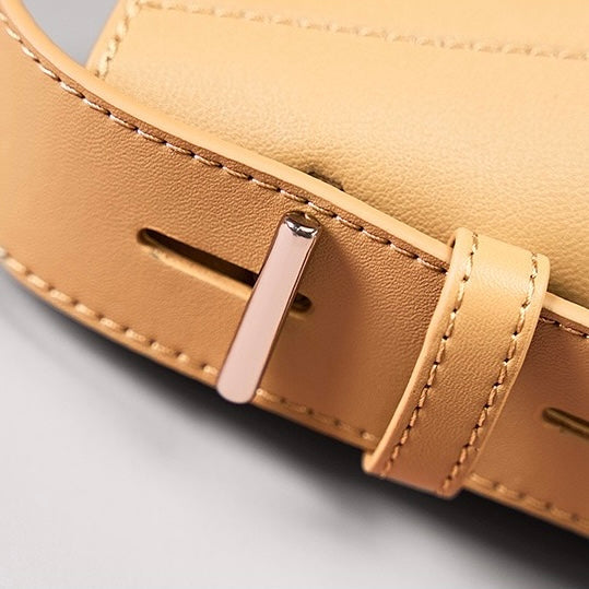 Women's Genuine Leather Oversized Bucket Bag with Adjustable Crossbody Strap