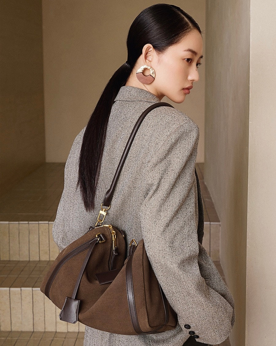 Women's Genuine Leather Large Pillow Shoulder Bag