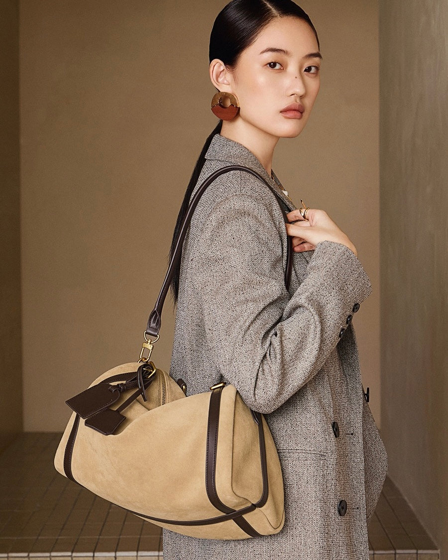 Women's Genuine Leather Large Pillow Shoulder Bag