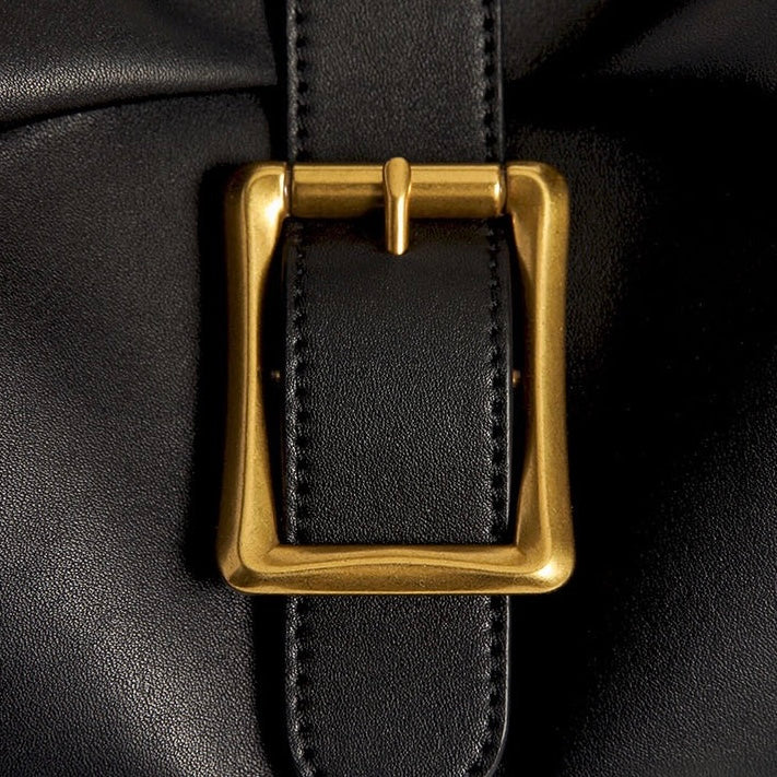 Women's Genuine Leather Baguette Bag with Handheld and Underarm Carry