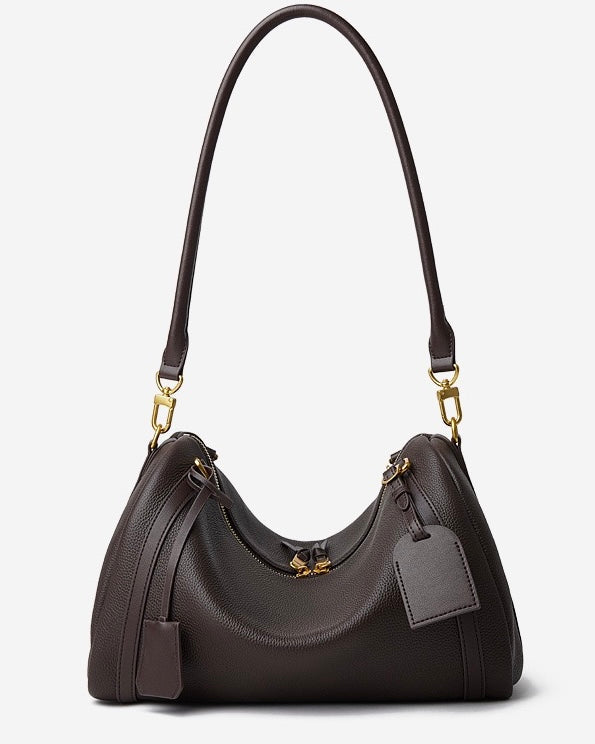 Women's Genuine Leather Large Pillow Shoulder Bag
