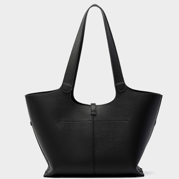 Women's Genuine Leather Large Capacity Tote Bag with Zipper Closure