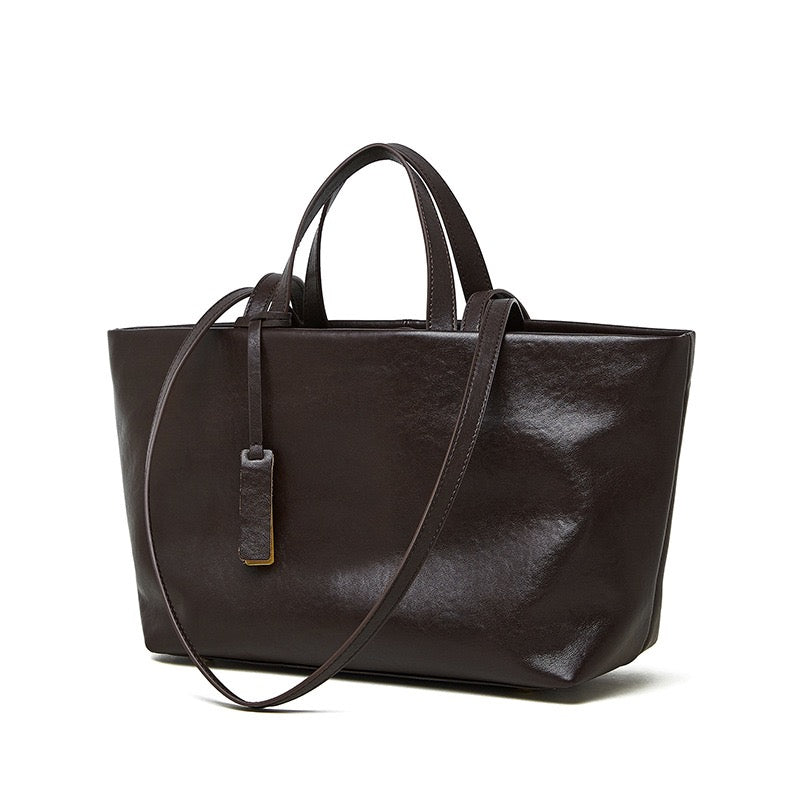 Women's Genuine Leather Vintage Soft Large Capacity Crossbody Tote Bag
