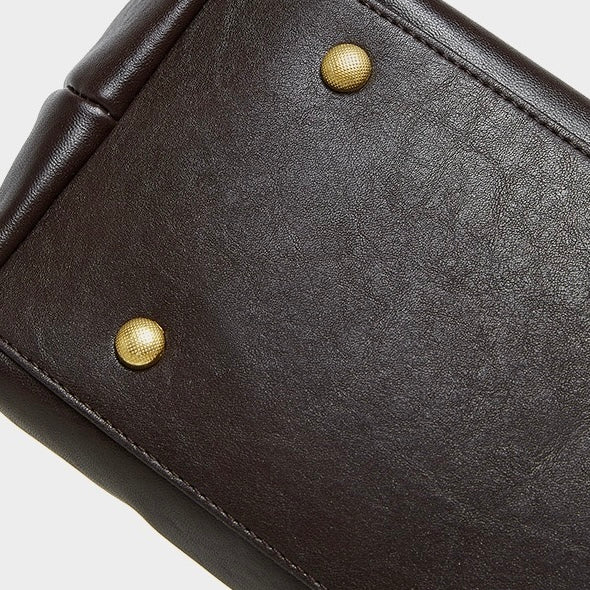 Women's Genuine Leather Vintage Soft Large Capacity Crossbody Tote Bag