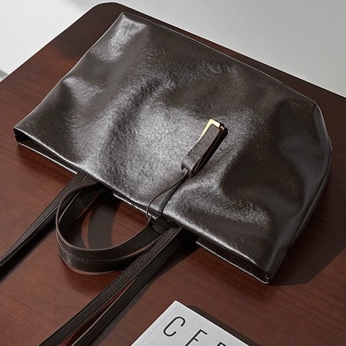 Women's Genuine Leather Vintage Soft Large Capacity Crossbody Tote Bag